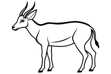 Minimalist Saiga Antelope Vector