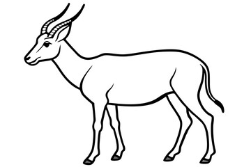 Minimalist Saiga Antelope Vector