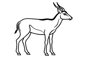 Minimalist Saiga Antelope Vector