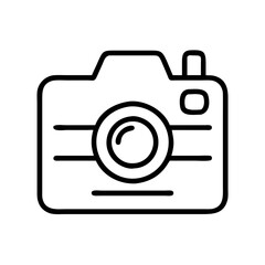 camera on icon, camera on line art - simple line art of camera on, perfect for camera on logos and icons