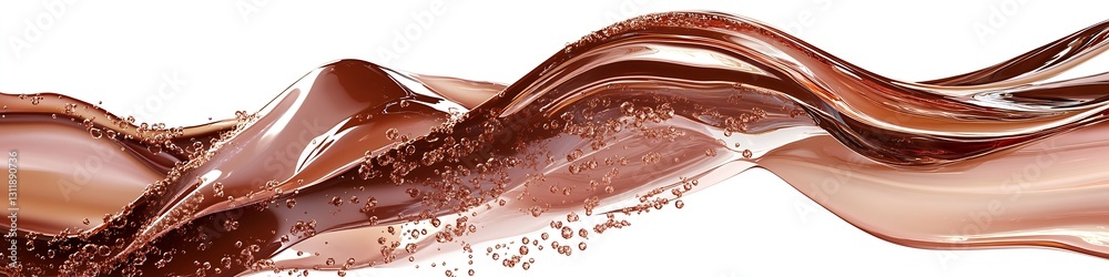 Leinwandbilder rich chocolate liquid splashing in fluid motion against a simple background : generative ai