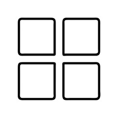 grid view icon, grid view line art - simple line art of grid view, perfect for grid view logos and icons