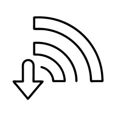 low bandwidth icon, low bandwidth line art - simple line art of low bandwidth, perfect for low bandwidth logos and icons