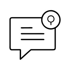message notification icon, message notification line art - simple line art of message notification, perfect for message notification logos and icons