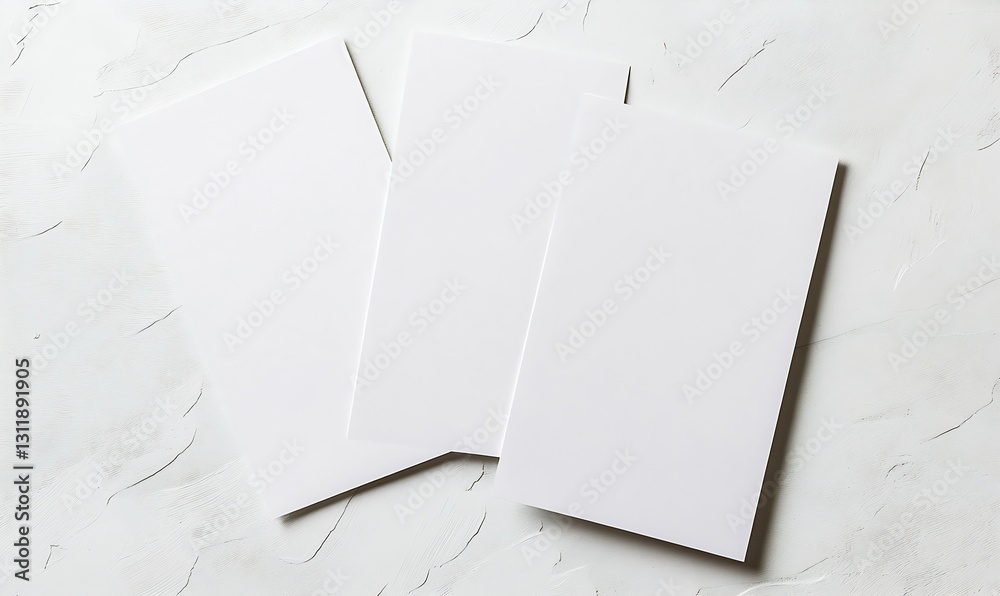 Poster blank white cards ready for customization and personalization : generative ai