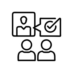 Fototapeta premium polling icon, polling line art - simple line art of polling, perfect for polling logos and icons