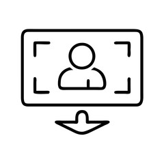 virtual background icon, virtual background line art - simple line art of virtual background, perfect for virtual background logos and icons