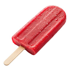 red Popsicle ice cream isolated on transparent background