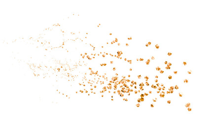 光り輝く金の粒子が飛び散る　背景透過