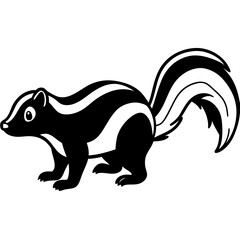 Minimalist Skunk Vector