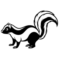Minimalist Skunk Vector
