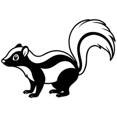 Minimalist Skunk Vector
