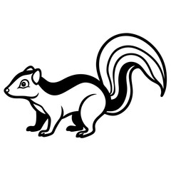 Minimalist Skunk Vector