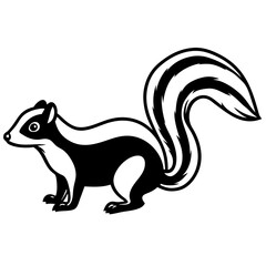 Minimalist Skunk Vector