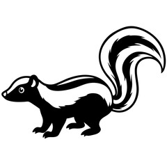Minimalist Skunk Vector