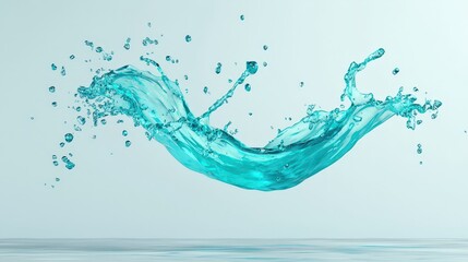 Water Splash, Abstract, Light Blue