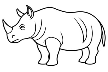 Modern Rhino Outline
