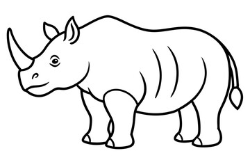 Modern Rhino Outline