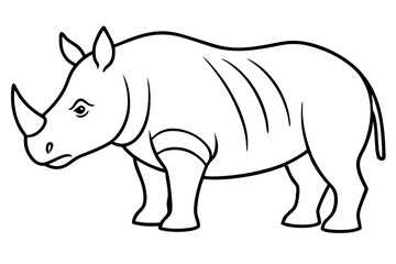 Modern Rhino Outline