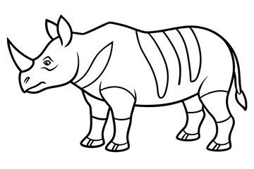 Modern Rhino Outline