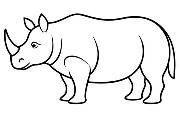 Modern Rhino Outline