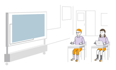 モニターを使った授業風景