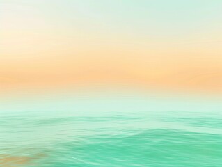 Obraz premium Abstract ocean horizon with a gentle gradient of turquoise and beige