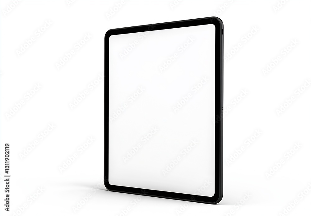 Poster sleek and modern blank tablet display mockup on white background for digital content : generative ai