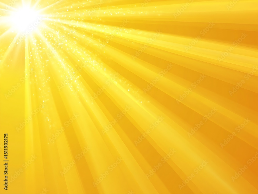 Poster vibrant burst of sunlight with radiant yellow rays illuminating the background : generative ai