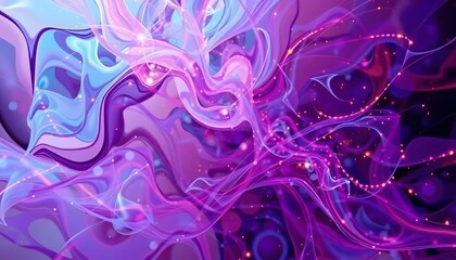 Abstract Purple and Blue Swirls