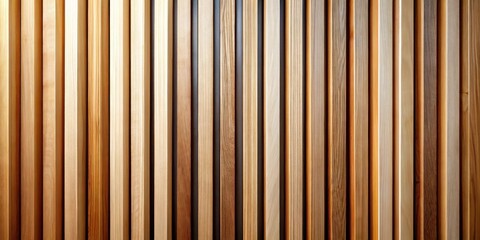 Fototapeta premium Vertical Wooden Slats Displaying a Diverse Range of Natural Wood Tones and Textures, Ideal for Interior Design Inspiration