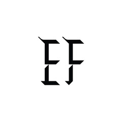 EF monogram logo design letter text name symbol monochrome logotype alphabet character simple logo