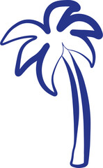 A hand drawn illustration of a palm tree
