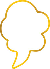 Speech bubble luxury icon, dialogue, text, chat