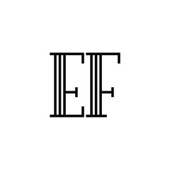 EF monogram logo design letter text name symbol monochrome logotype alphabet character simple logo