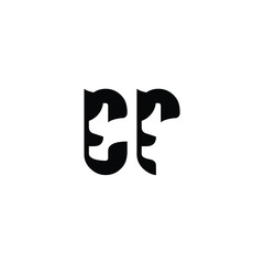 EF monogram logo design letter text name symbol monochrome logotype alphabet character simple logo