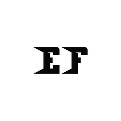 EF monogram logo design letter text name symbol monochrome logotype alphabet character simple logo