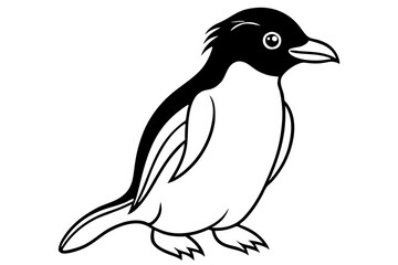 Penguin Ink Line Art