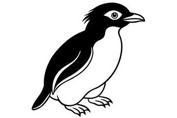 Penguin Ink Line Art
