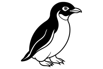 Penguin Ink Line Art