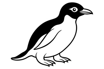 Penguin Ink Line Art