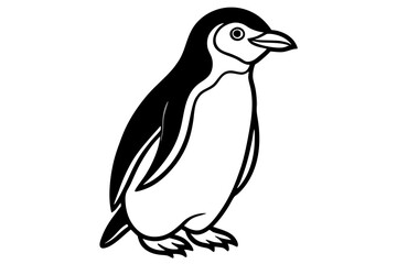Penguin Ink Line Art