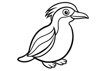 Penguin Ink Line Art