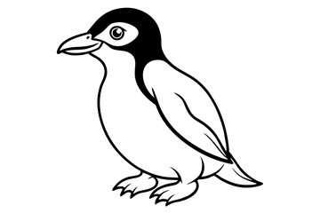 Penguin Ink Line Art