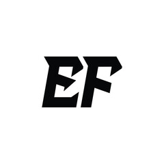 EF monogram logo design letter text name symbol monochrome logotype alphabet character simple logo