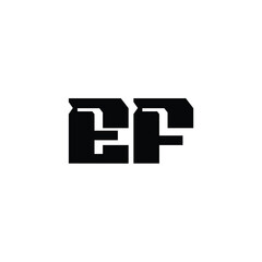 EF monogram logo design letter text name symbol monochrome logotype alphabet character simple logo