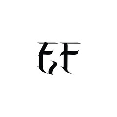 EF monogram logo design letter text name symbol monochrome logotype alphabet character simple logo
