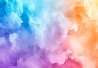 Obraz premium Colorful Swirling Smoke in Vibrant Shades of Blue, Purple, and Orange for Artful Background : Generative AI