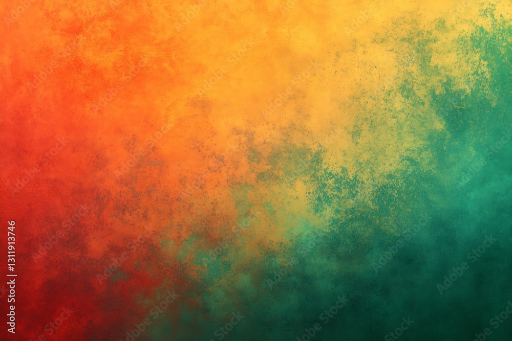 Poster vibrant gradient texture background in shades of orange and green for creative designs : generative 