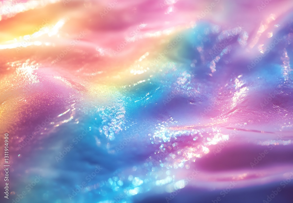 Poster colorful abstract rainbow gradient texture shining under bright light : generative ai